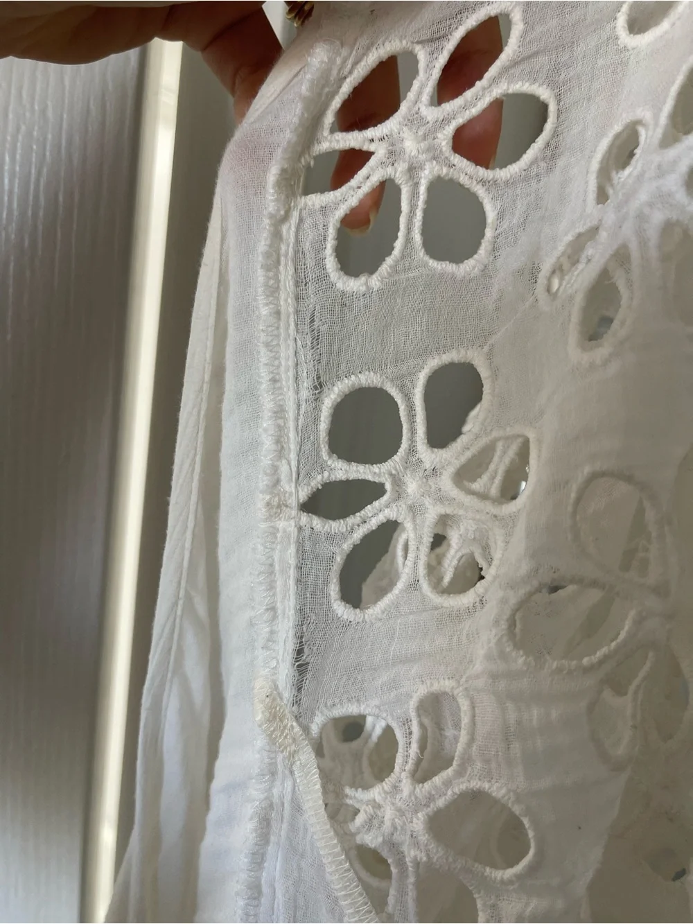 Free People Eyelet Puff-Sleeve Crop Top